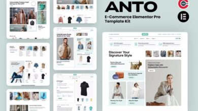 Anto - E-Commerce Elementor Pro Template Kit